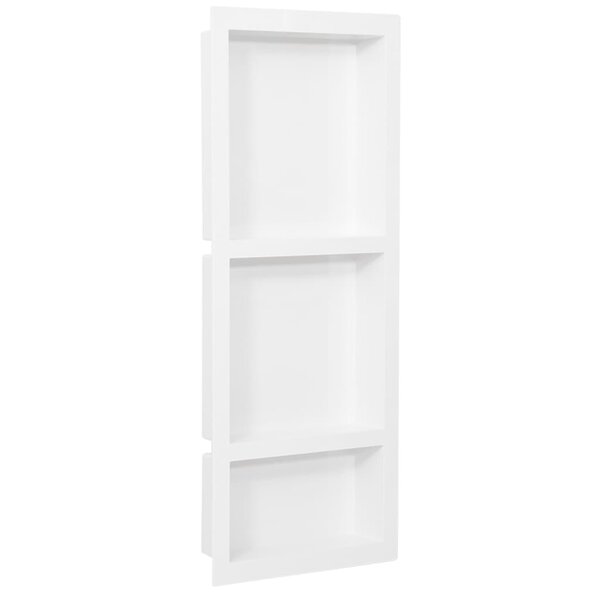 vidaXL Niche de douche avec 3 compartiments Blanc mat 41x99x9 cm
