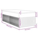 vidaXL Sommier à lattes de lit et matelas Gris foncé 90x200 cm Velours