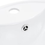 vidaXL Lavabo avec trop-plein 46 5 x 18 cm Céramique Blanc