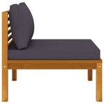 vidaXL Canapé de jardin à 4 places avec coussin Bois d'acacia massif