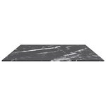 vidaXL Dessus de table noir 100x62 cm 8 mm verre trempé design marbre