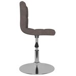 vidaXL Chaise pivotante de salle à manger Taupe Tissu