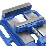 vidaXL Étau pour perceuse à colonne bleu 100 mm fonte