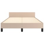 vidaXL Cadre de lit sans matelas cappuccino 120x200 cm similicuir