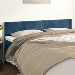 vidaXL Têtes de lit 2 Pièces Bleu foncé 90x5x78/88 cm Velours