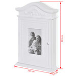 vidaXL Armoire à clés avec cadre photo Blanc