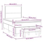 vidaXL Sommier à lattes de lit avec matelas rose 120x190 cm velours