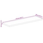vidaXL Dessus de table 110x70x3 8cm rectangulaire bois massif manguier