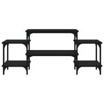 vidaXL Meuble TV noir 117x35x52 cm bois d'ingénierie