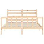 vidaXL Cadre de lit avec tête de lit 160x200 cm bois massif