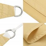 vidaXL Voile d'ombrage sable 2 5x2 5x3 5 m 100   polyester oxford