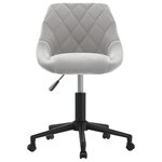 vidaXL Chaise pivotante de salle à manger Gris clair Velours