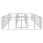 vidaXL Lit surélevé à gabion Acier galvanisé 90x30x10 cm