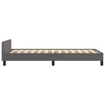 vidaXL Cadre de lit avec tête de lit sans matelas gris 100x200 cm