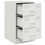 vidaXL Tables de chevet 2 Pièces blanc 34 5x39x62 cm acier