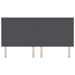 Tête de lit vidaXL Design simple Gris foncé 200 cm en tissu velours côtelé