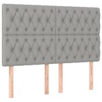 vidaXL Cadre de lit sans matelas gris clair 140x190 cm tissu