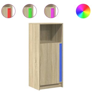 vidaXL Buffet avec LED chêne sonoma 42 5x34x100 cm bois d'ingénierie