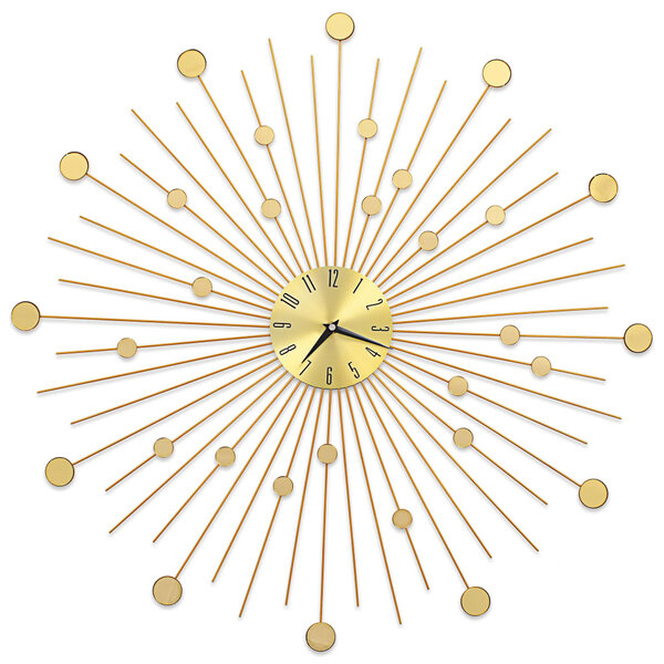 vidaXL Horloge murale Métal 70 cm Doré