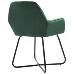 vidaXL Chaises à manger lot de 4 vert velours