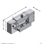 FMD Meuble TV/Hi-Fi 182x33x70 2 cm Blanc et chêne artisanal
