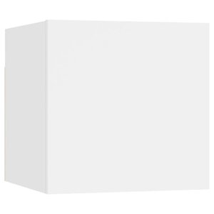 vidaXL Meuble TV mural Blanc 30 5x30x30 cm