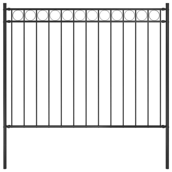 vidaXL Clôture de jardin Acier 1 7x1 m Noir