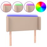 vidaXL Tête de lit à LED Cappuccino 83x16x78/88 cm Similicuir
