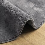 vidaXL Tapis HUARTE à poils courts doux et lavable anthracite Ø 200 cm