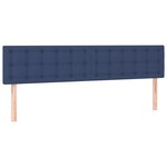 vidaXL Sommier à lattes de lit et matelas et LED Bleu 200x200 cm Tissu
