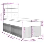 vidaXL Sommier à lattes de lit avec matelas Vert foncé 90x190 cm