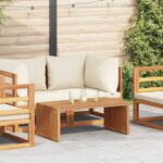 vidaXL Table d'appoint de jardin 90x49.7x36 cm Bois massif Teck