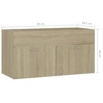 vidaXL Armoire d'évier avec lavabo intégré Chêne sonoma Aggloméré