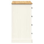 vidaXL Buffet avec tiroirs VIGO 113x40x75 cm blanc bois massif de pin