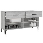 vidaXL Meuble à chaussures Sonoma gris 102x35x55 cm Bois d'ingénierie