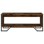 vidaXL Table basse chêne fumé 100x51x40 cm bois d'ingénierie