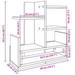 Organisateur armoire de bureau 49 x 20 x 52 5 cm bois d'ingénierie Black 02_0043574