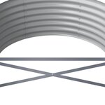 vidaXL Lit surélevé de jardin Acier enduit de poudre 512x80x36 cm gris