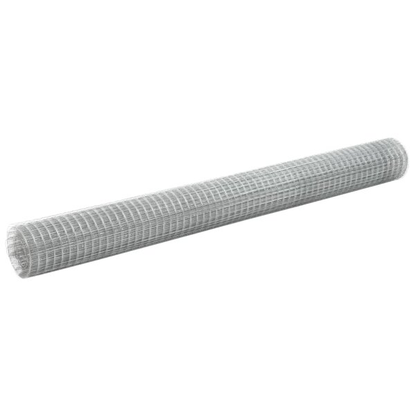 vidaXL Grillage pour volière acier galvanisé 25x1 5 m argenté