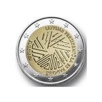 Monnaie 2 euros commémorative lettonie 2015 - présidence de l'union européenne
