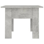 vidaXL Table basse Gris béton 55x55x42 cm Aggloméré