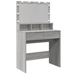 vidaXL Coiffeuse avec LED sonoma gris 80x41x134 5 cm