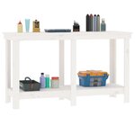 vidaXL Banc de travail Blanc 140x50x80 cm Bois de pin massif