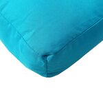 vidaXL Coussins de palette lot de 2 turquoise tissu