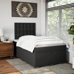 vidaXL Sommier à lattes de lit matelas Noir 120x200 cm Similicuir