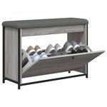vidaXL Banc à chaussures tiroir rabattable chêne sonoma 82x32x56 cm