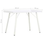 Bureau table poste de travail meuble d'ordinateur informatique étude 90 x 50 x 79 cm blanc 02_0023530