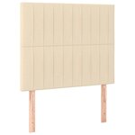 vidaXL Cadre de lit sans matelas crème 90x200 cm tissu