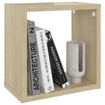 vidaXL Étagères cube murales 4 Pièces Chêne sonoma 26x15x26 cm