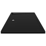 vidaXL Receveur de douche rectangulaire ABS Noir 80x120 cm